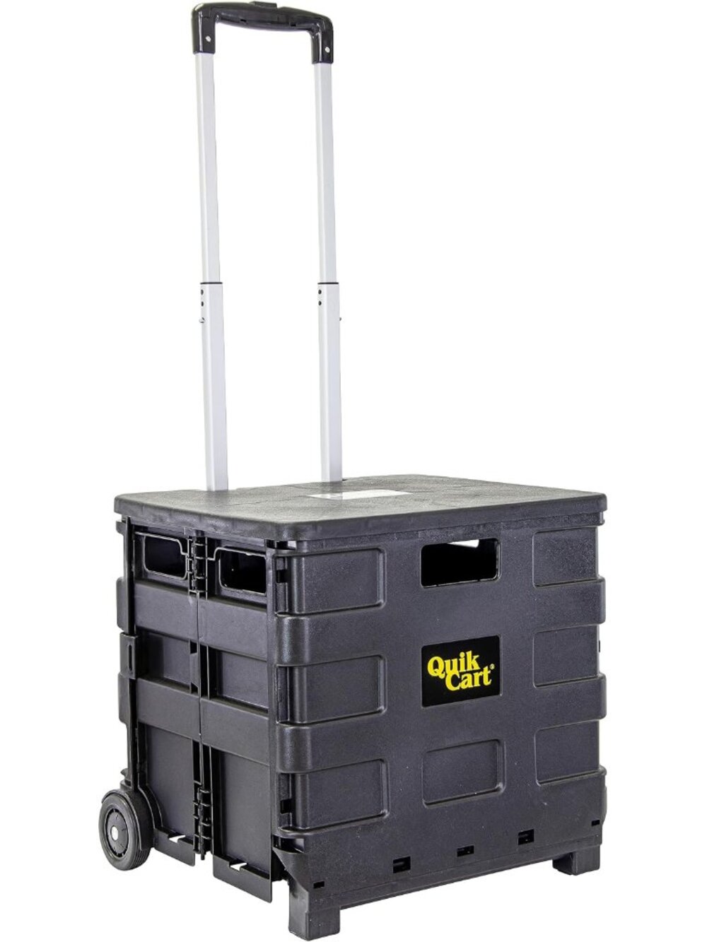 Quik Cart Sport Collapsible Rolling Crate on Wheels - Black